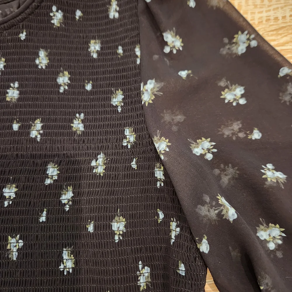 Wilfred Black Floral Long Sleeve Blouse - Picture 3 of 5